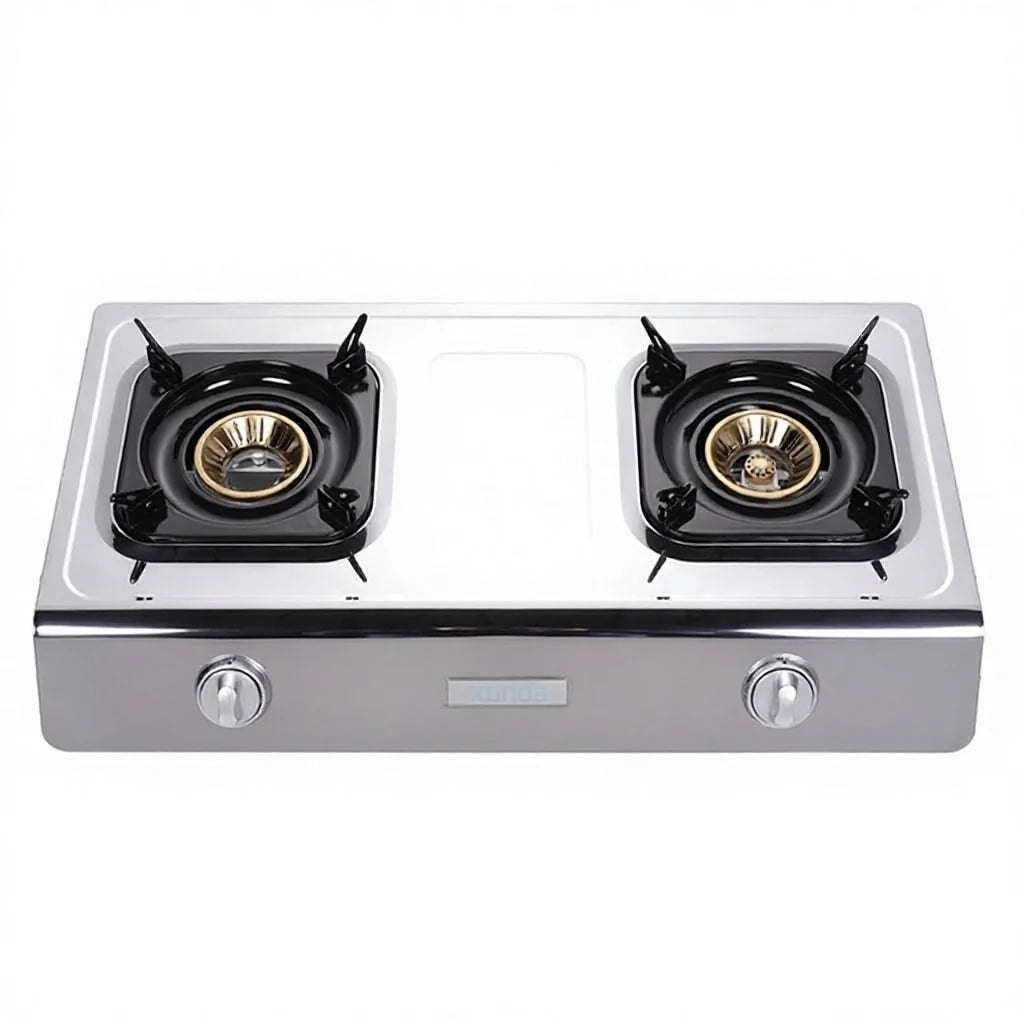 Ruifen Professional 2-Burner Stainless Steel LPG Gas Stove - B2B Wholesale Cooktop