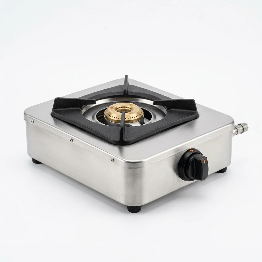 Ruifen Single Burner Stainless Steel Gas Stove - Budget Portable Cooktop