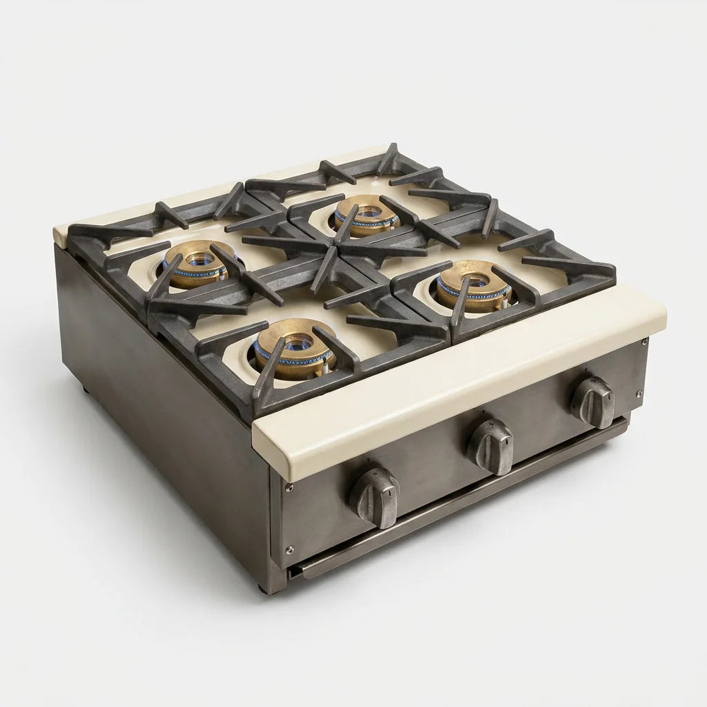 Ruifen 3-Burner Cast Iron Gas Stove - Heavy Duty Commercial Cooker