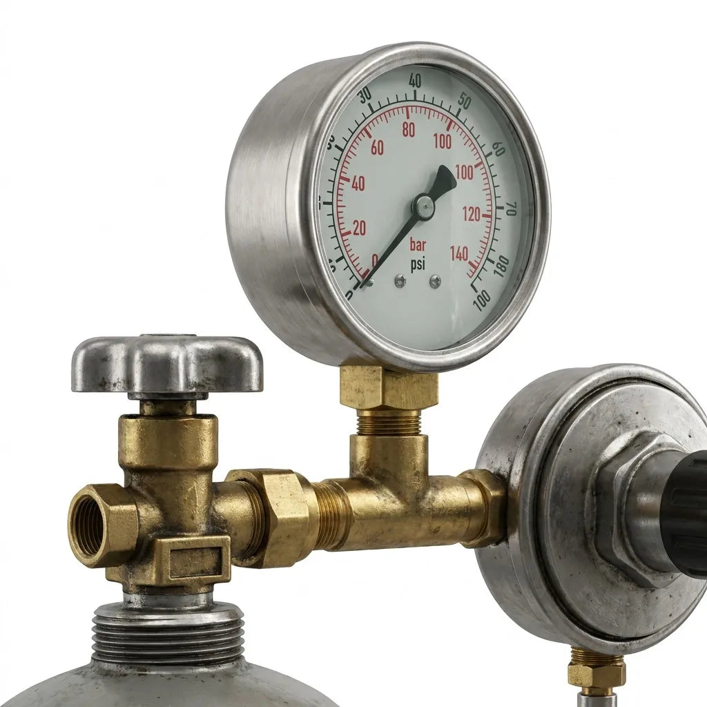 Ruifen Universal LPG Monitoring Gauge (RF-AC-39) - Clear Scale for Cylinders & Regulators