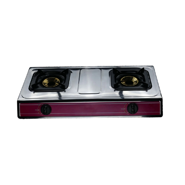 Ruifen 2-Burner Enamel Panel Gas Stove - Economy African Market Edition