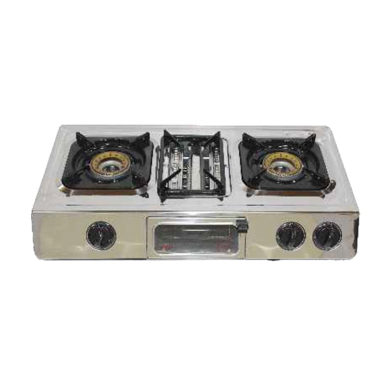 Ruifen Heavy Duty 3-Burner Cast Iron Gas Stove